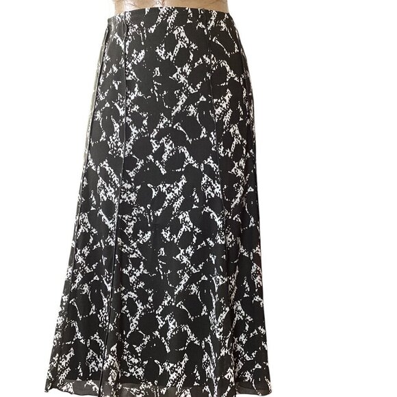NWT Coldwater Creek Mesh Knit Skirt Plus Sz 1X/18 Brown Abstract Print #47P - Picture 5 of 9